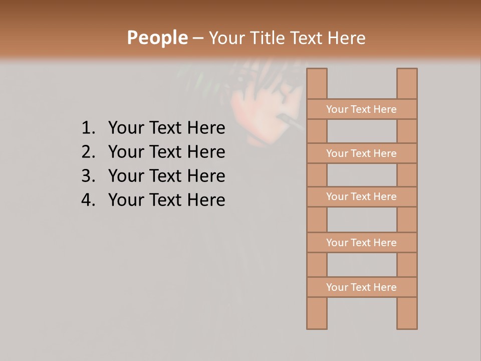 A Person With Green Hair Standing In Front Of A Wall PowerPoint Template