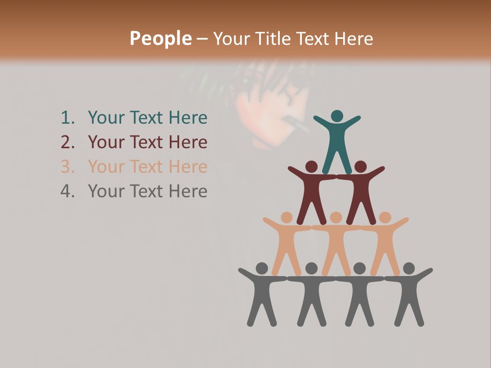 A Person With Green Hair Standing In Front Of A Wall PowerPoint Template