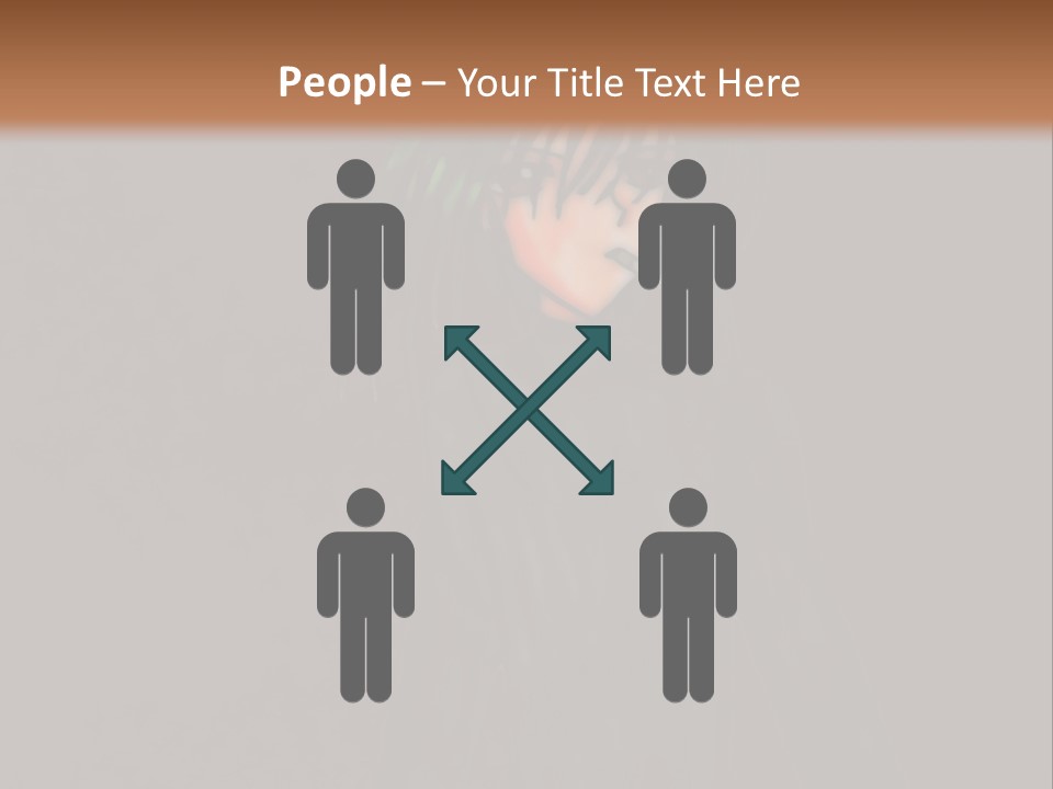 A Person With Green Hair Standing In Front Of A Wall PowerPoint Template