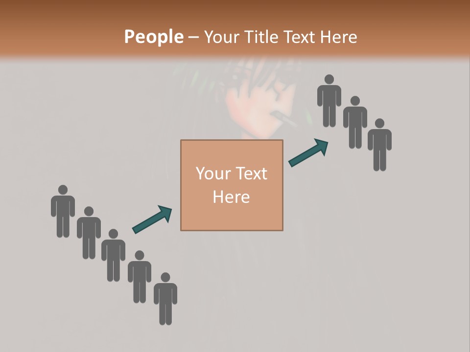 A Person With Green Hair Standing In Front Of A Wall PowerPoint Template