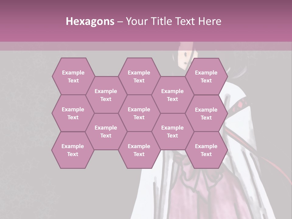 A Woman In A Pink Dress Is Standing In Front Of A Purple Background PowerPoint Template