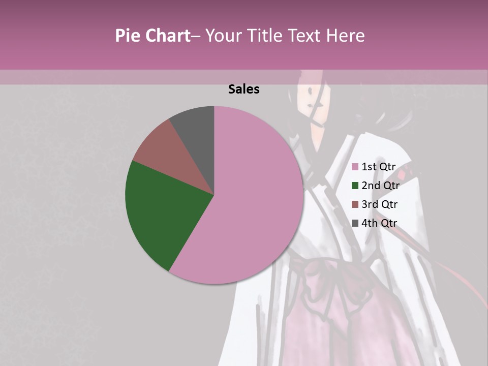 A Woman In A Pink Dress Is Standing In Front Of A Purple Background PowerPoint Template
