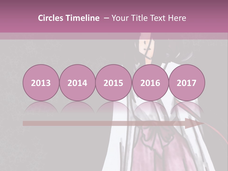 A Woman In A Pink Dress Is Standing In Front Of A Purple Background PowerPoint Template