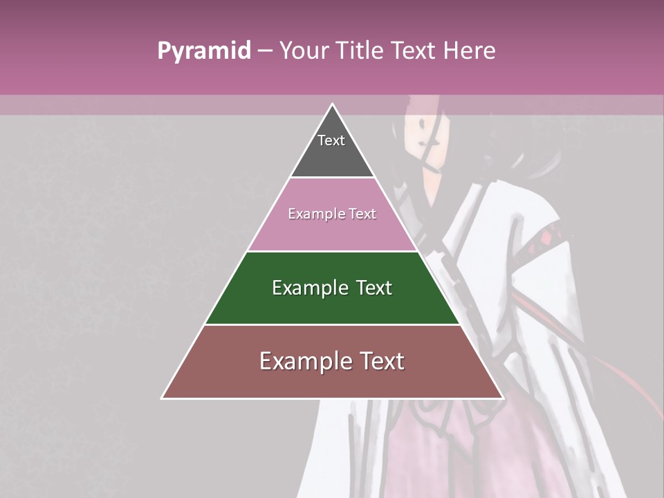 A Woman In A Pink Dress Is Standing In Front Of A Purple Background PowerPoint Template