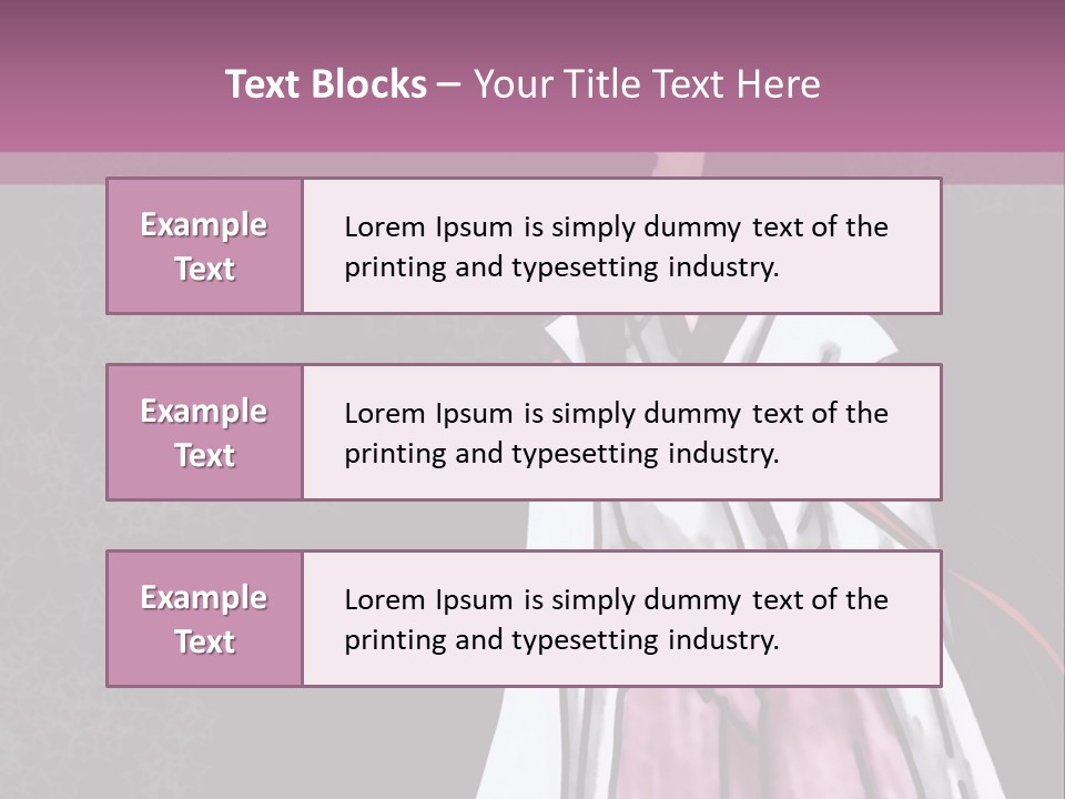 A Woman In A Pink Dress Is Standing In Front Of A Purple Background PowerPoint Template