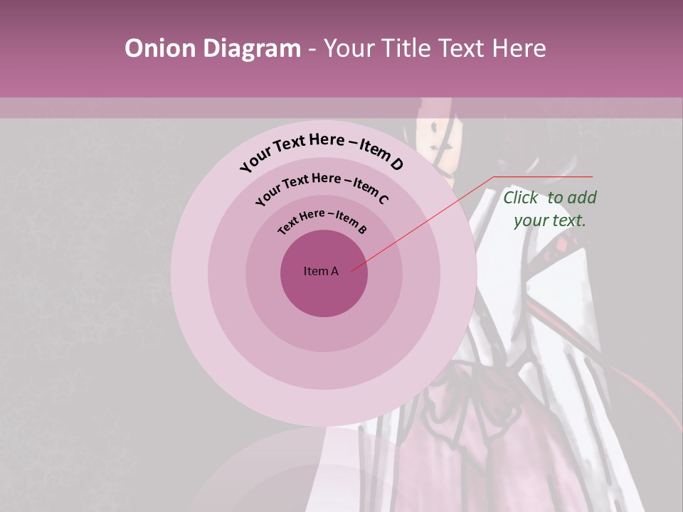 A Woman In A Pink Dress Is Standing In Front Of A Purple Background PowerPoint Template