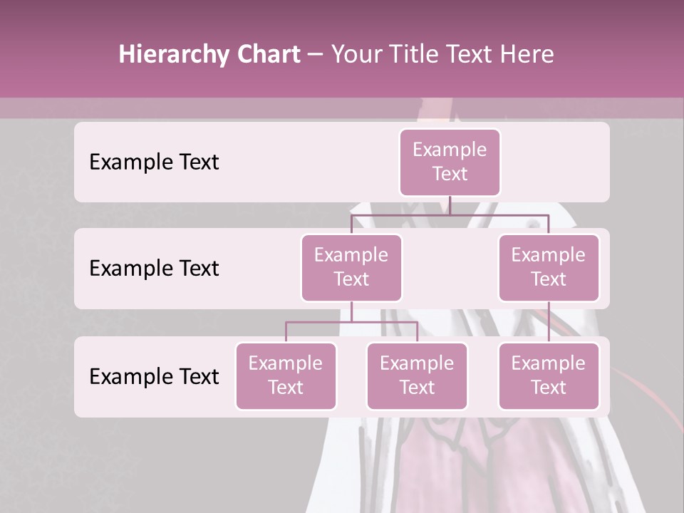 A Woman In A Pink Dress Is Standing In Front Of A Purple Background PowerPoint Template