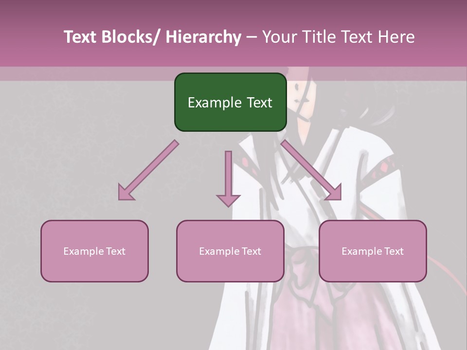 A Woman In A Pink Dress Is Standing In Front Of A Purple Background PowerPoint Template