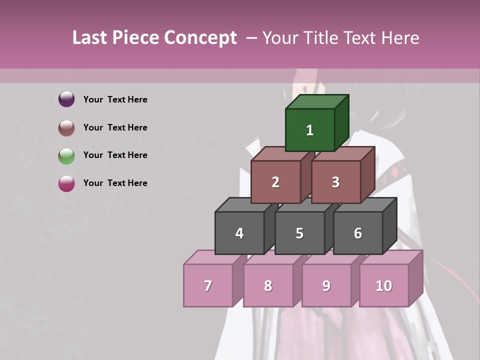 A Woman In A Pink Dress Is Standing In Front Of A Purple Background PowerPoint Template