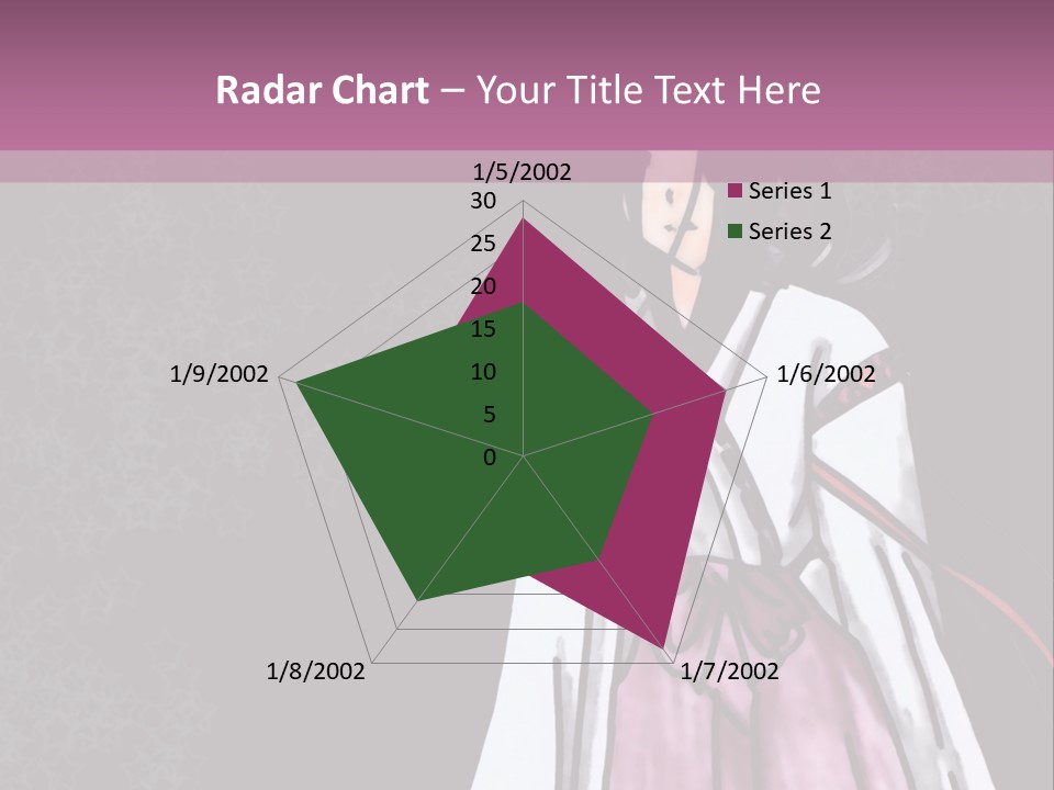 A Woman In A Pink Dress Is Standing In Front Of A Purple Background PowerPoint Template