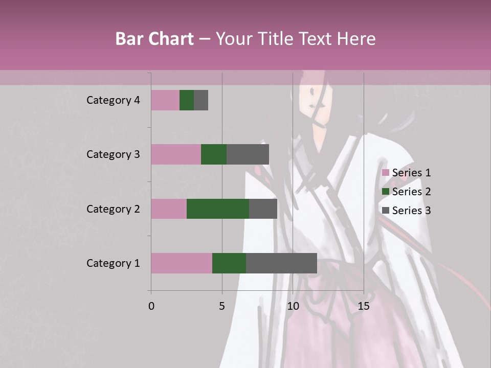 A Woman In A Pink Dress Is Standing In Front Of A Purple Background PowerPoint Template