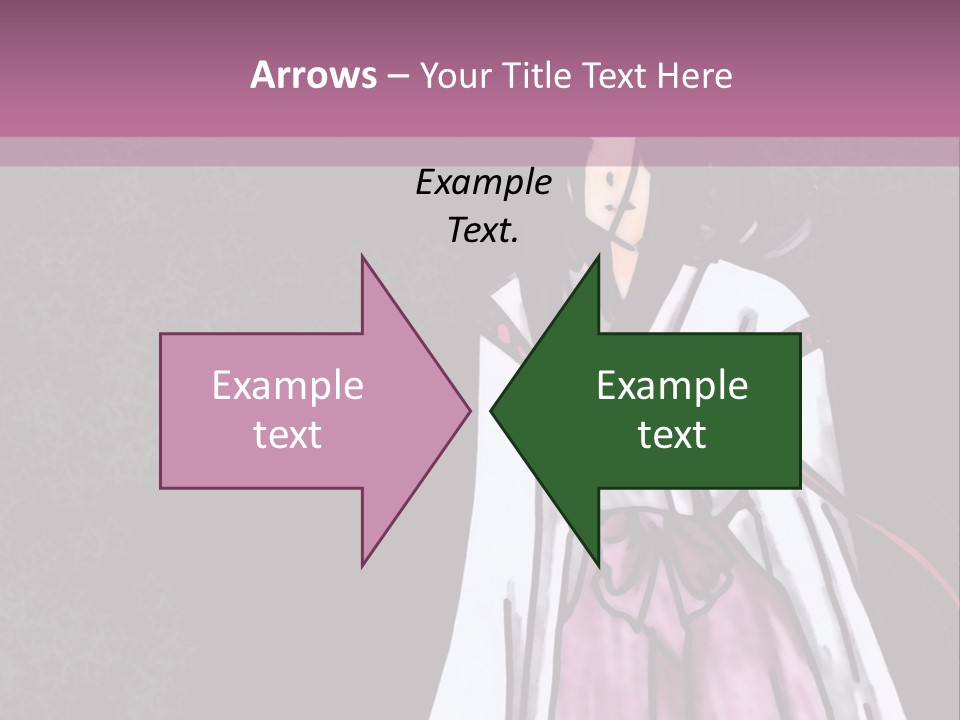 A Woman In A Pink Dress Is Standing In Front Of A Purple Background PowerPoint Template