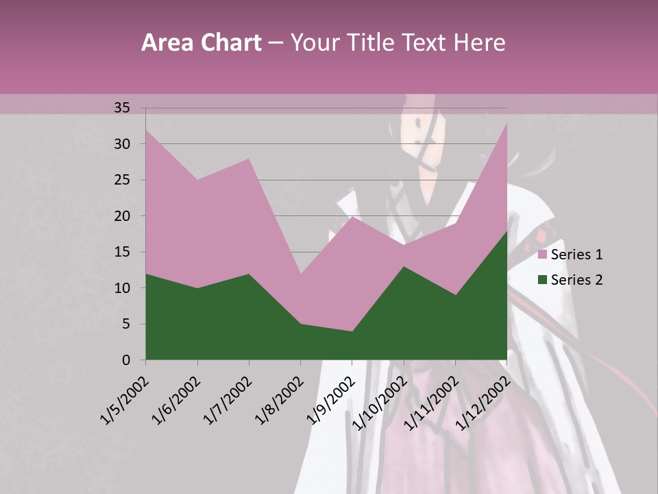 A Woman In A Pink Dress Is Standing In Front Of A Purple Background PowerPoint Template