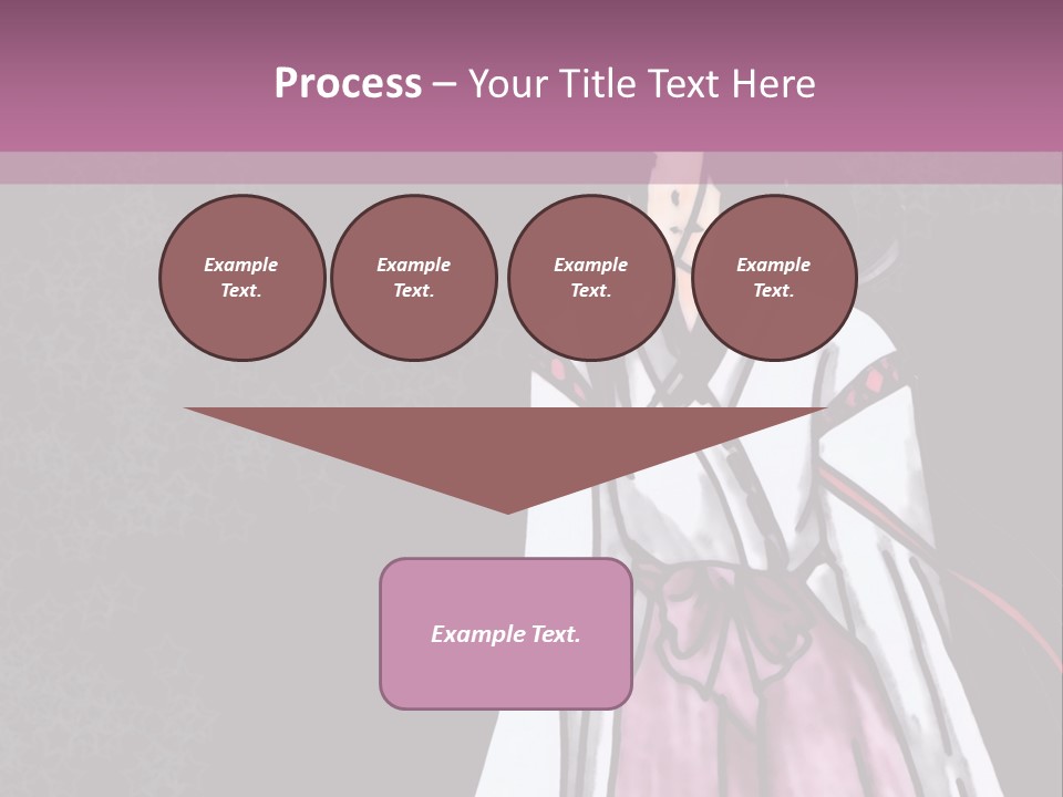 A Woman In A Pink Dress Is Standing In Front Of A Purple Background PowerPoint Template