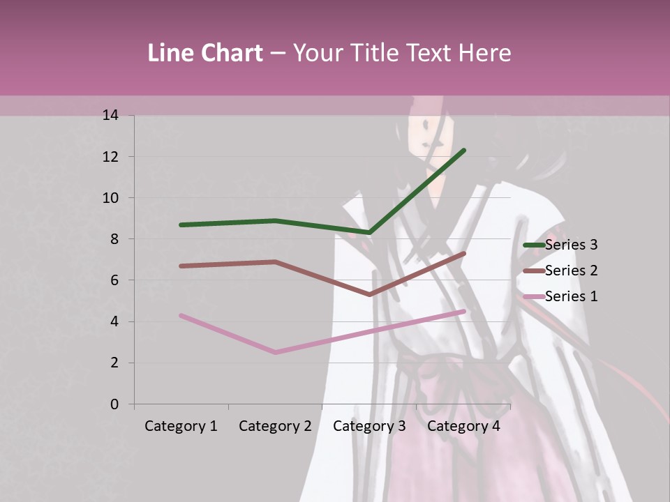 A Woman In A Pink Dress Is Standing In Front Of A Purple Background PowerPoint Template