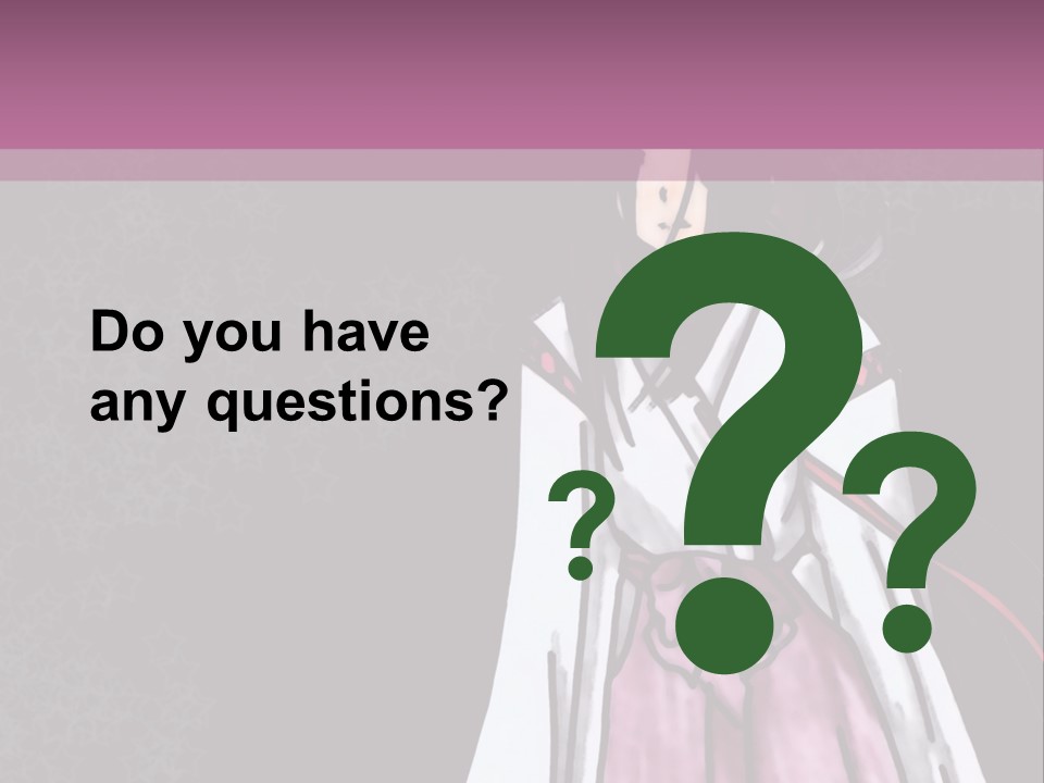 A Woman In A Pink Dress Is Standing In Front Of A Purple Background PowerPoint Template