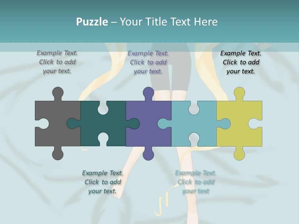 A Woman In Black Shorts And A Black Top Is Standing In Front Of A Blue PowerPoint Template