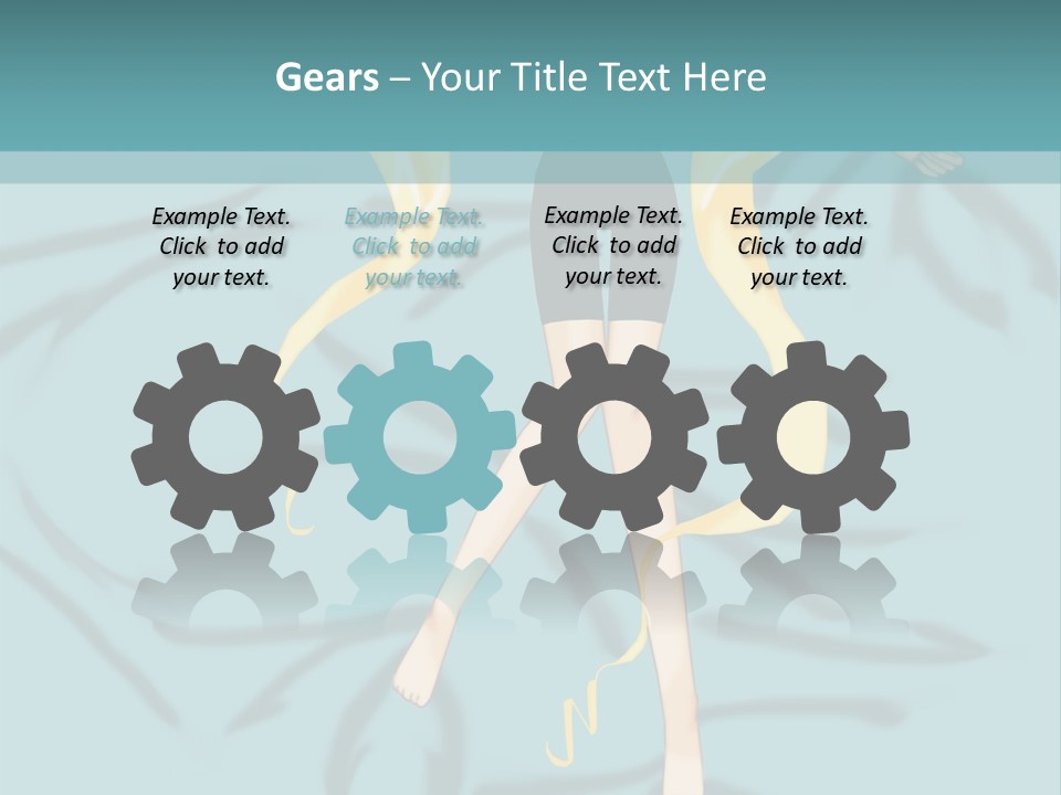 A Woman In Black Shorts And A Black Top Is Standing In Front Of A Blue PowerPoint Template