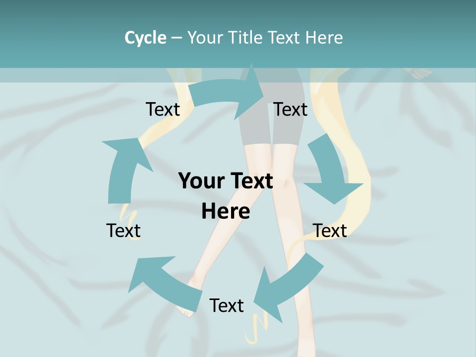 A Woman In Black Shorts And A Black Top Is Standing In Front Of A Blue PowerPoint Template