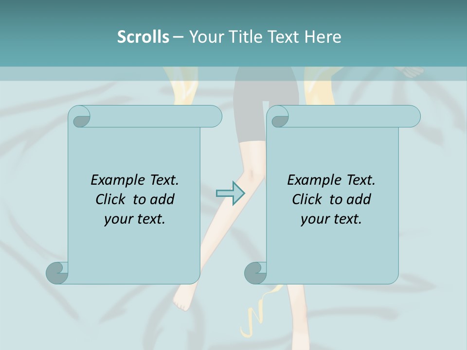 A Woman In Black Shorts And A Black Top Is Standing In Front Of A Blue PowerPoint Template