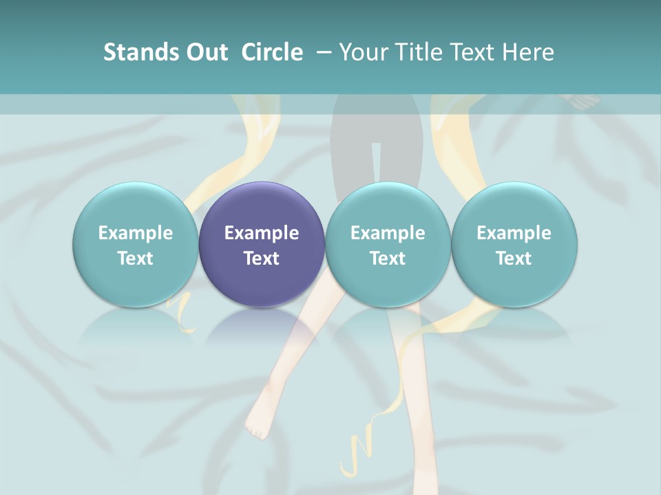 A Woman In Black Shorts And A Black Top Is Standing In Front Of A Blue PowerPoint Template