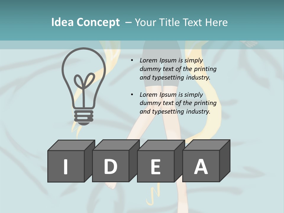 A Woman In Black Shorts And A Black Top Is Standing In Front Of A Blue PowerPoint Template