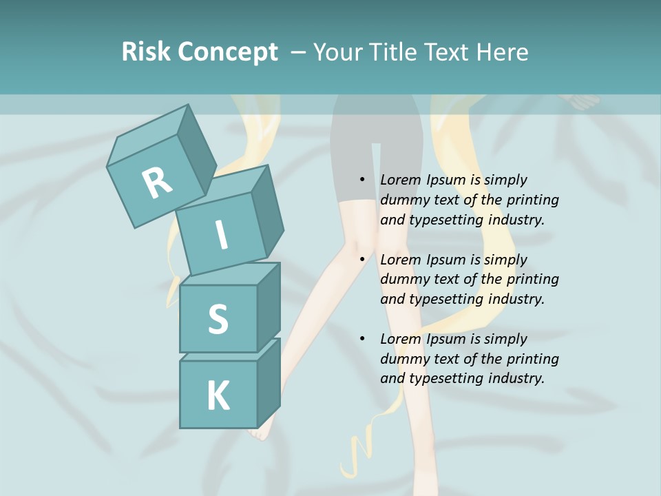 A Woman In Black Shorts And A Black Top Is Standing In Front Of A Blue PowerPoint Template