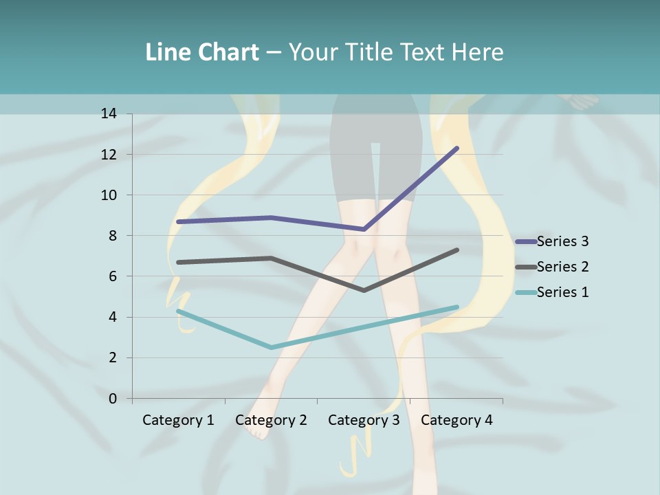 A Woman In Black Shorts And A Black Top Is Standing In Front Of A Blue PowerPoint Template