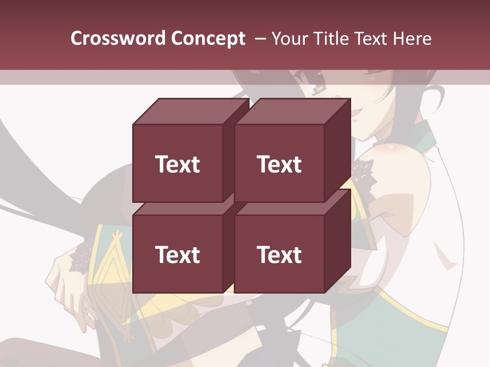 A Woman With Long Black Hair Is Sitting On A Chair PowerPoint Template