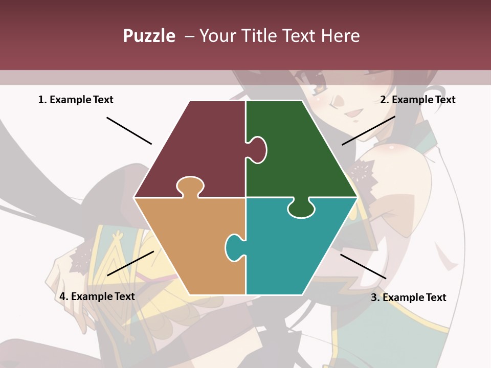 A Woman With Long Black Hair Is Sitting On A Chair PowerPoint Template