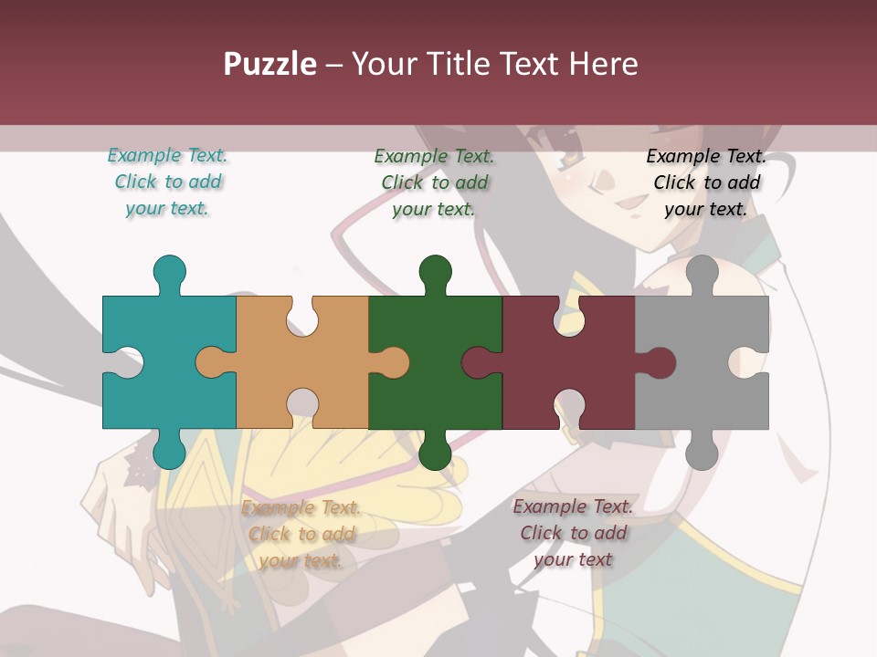 A Woman With Long Black Hair Is Sitting On A Chair PowerPoint Template