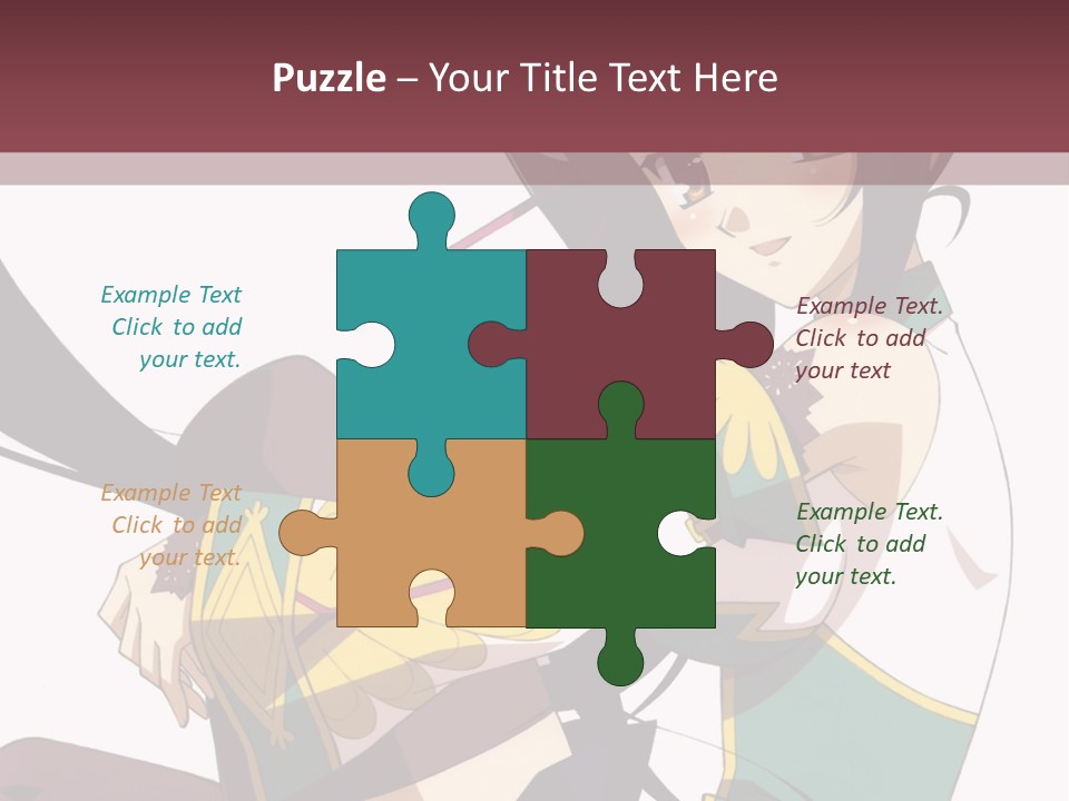 A Woman With Long Black Hair Is Sitting On A Chair PowerPoint Template