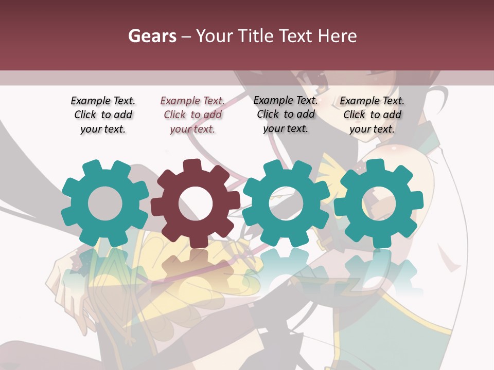 A Woman With Long Black Hair Is Sitting On A Chair PowerPoint Template