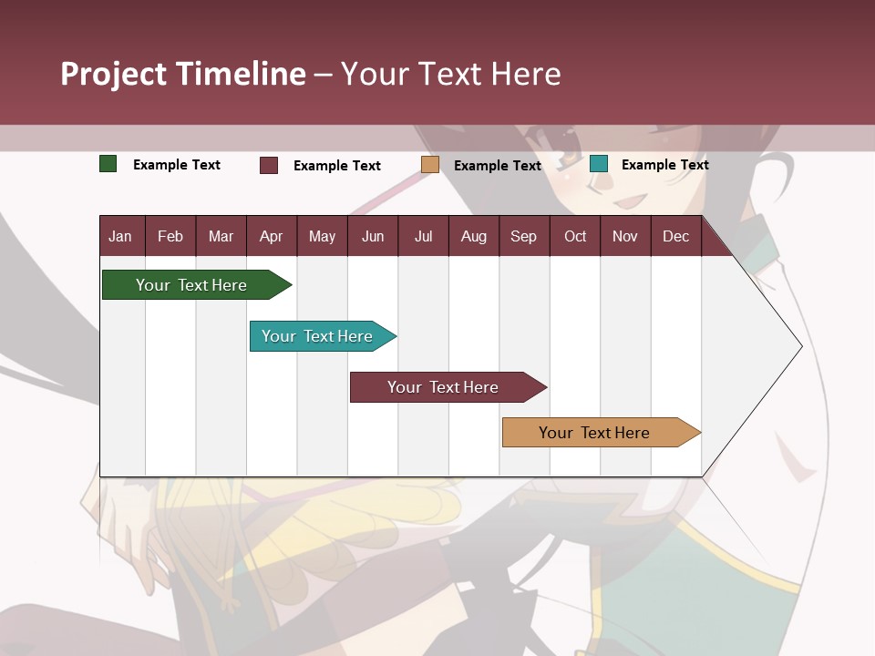 A Woman With Long Black Hair Is Sitting On A Chair PowerPoint Template