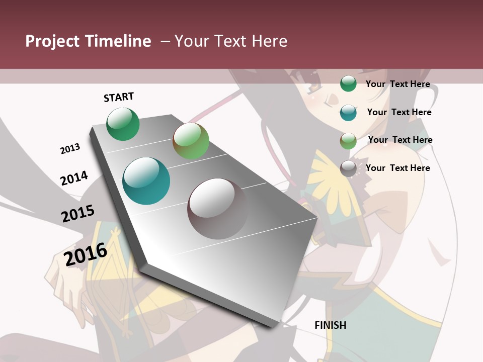 A Woman With Long Black Hair Is Sitting On A Chair PowerPoint Template