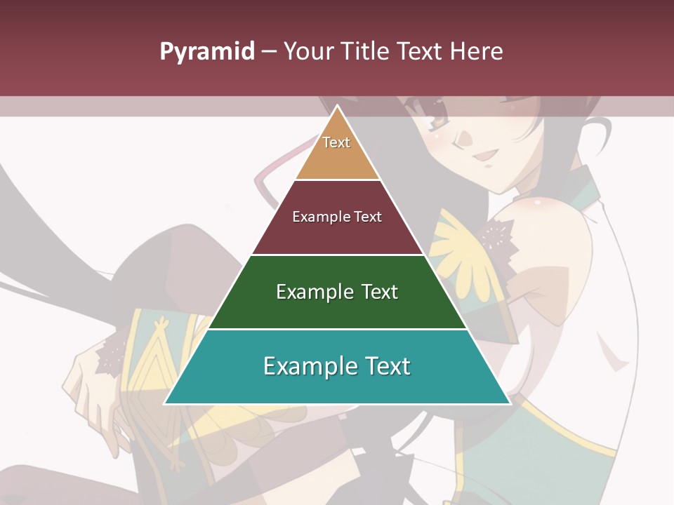 A Woman With Long Black Hair Is Sitting On A Chair PowerPoint Template