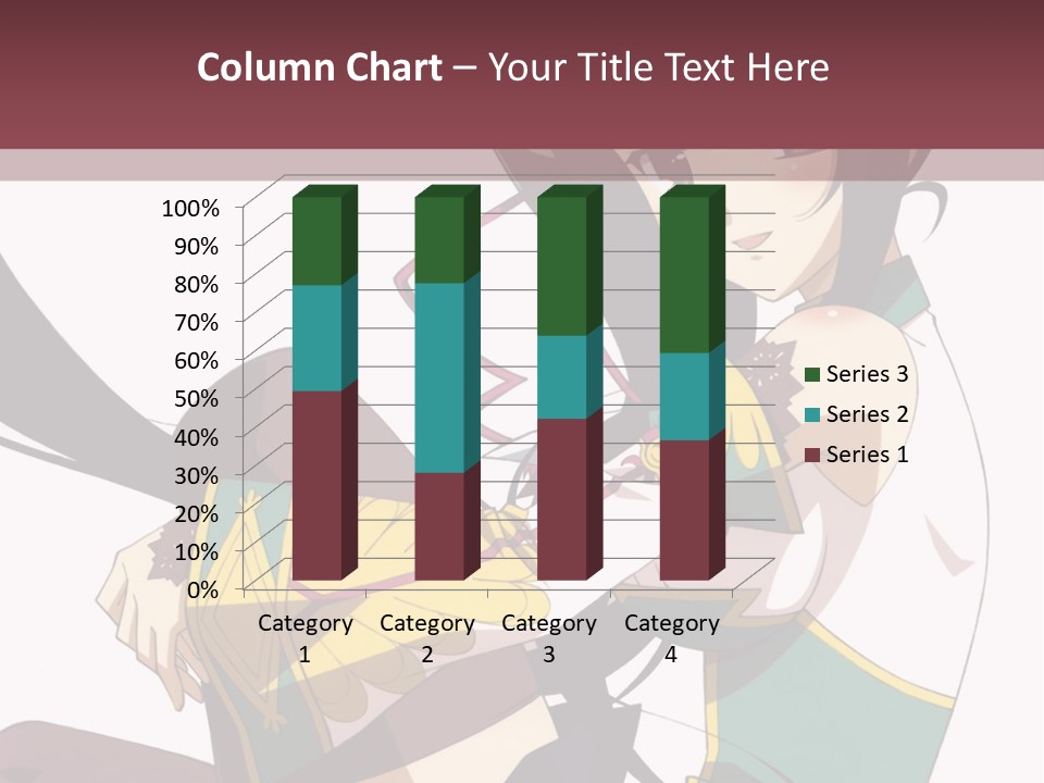 A Woman With Long Black Hair Is Sitting On A Chair PowerPoint Template