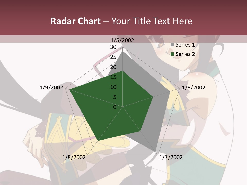 A Woman With Long Black Hair Is Sitting On A Chair PowerPoint Template