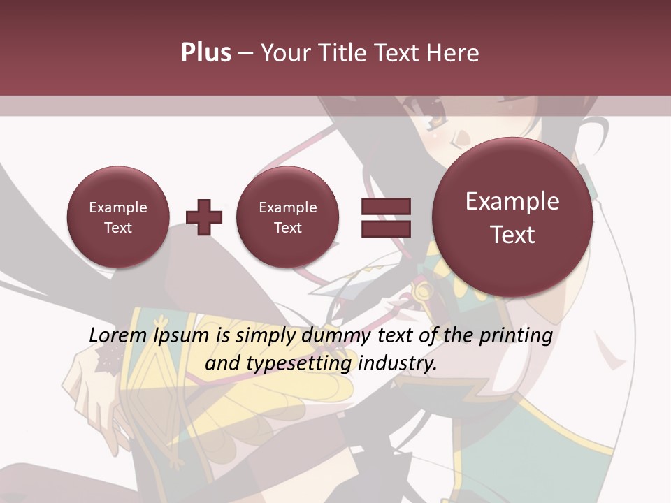 A Woman With Long Black Hair Is Sitting On A Chair PowerPoint Template