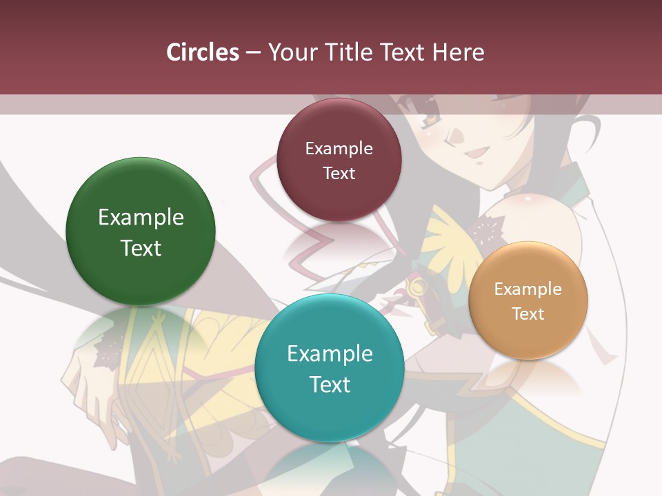 A Woman With Long Black Hair Is Sitting On A Chair PowerPoint Template