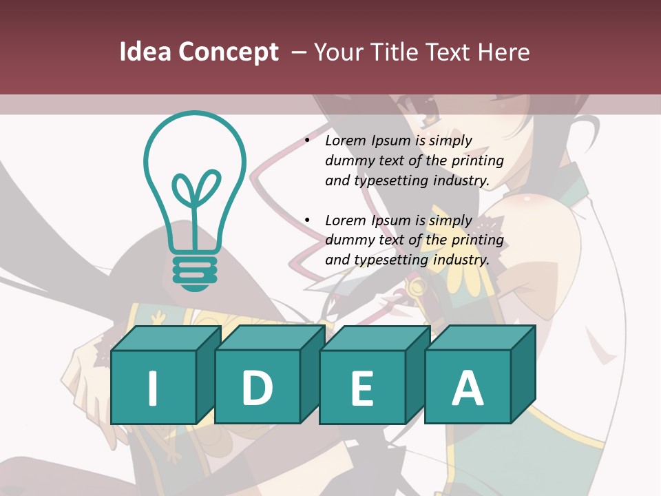 A Woman With Long Black Hair Is Sitting On A Chair PowerPoint Template