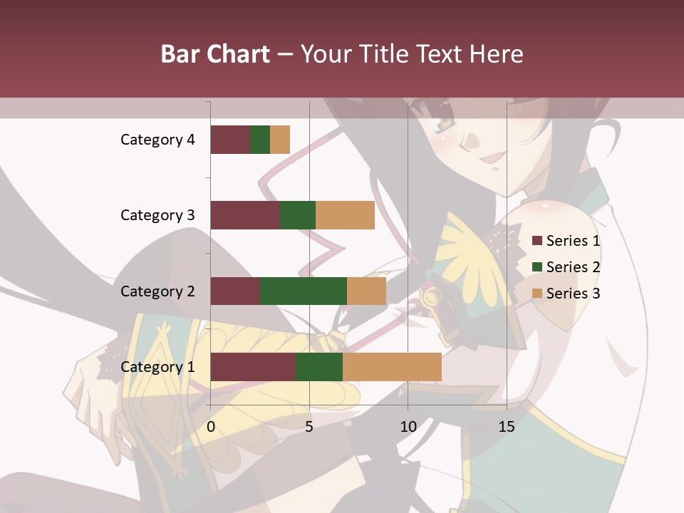 A Woman With Long Black Hair Is Sitting On A Chair PowerPoint Template