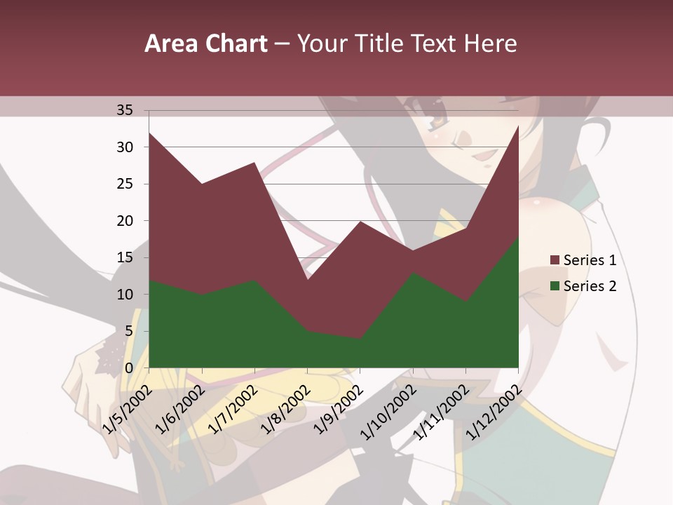 A Woman With Long Black Hair Is Sitting On A Chair PowerPoint Template