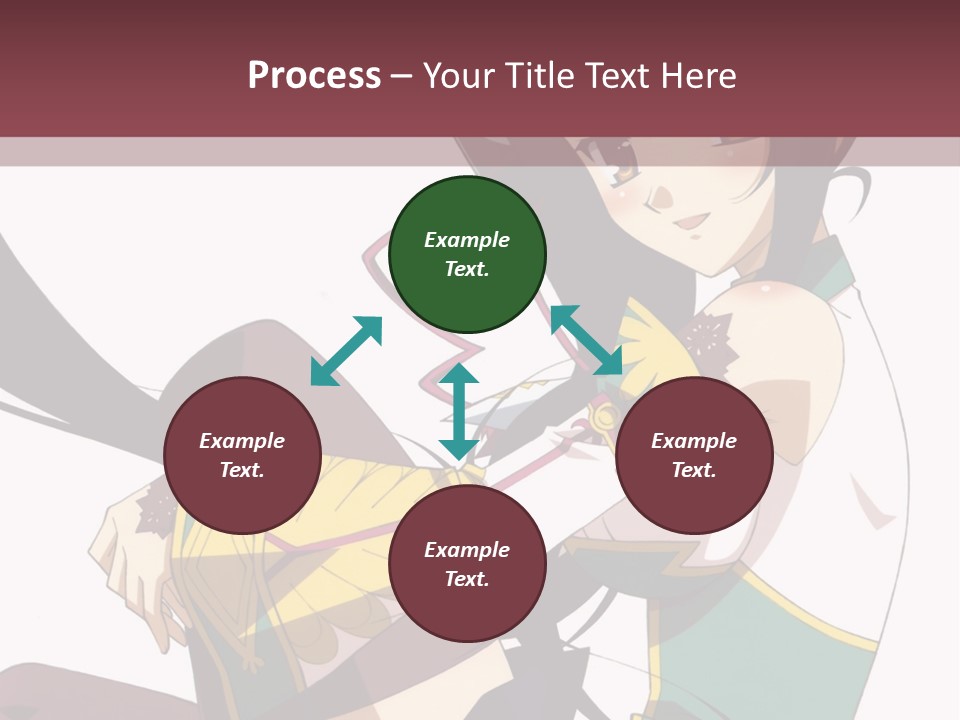 A Woman With Long Black Hair Is Sitting On A Chair PowerPoint Template