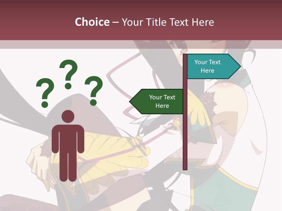 A Woman With Long Black Hair Is Sitting On A Chair PowerPoint Template