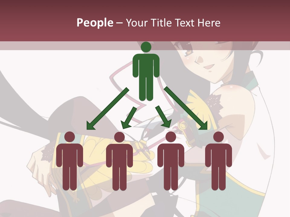 A Woman With Long Black Hair Is Sitting On A Chair PowerPoint Template