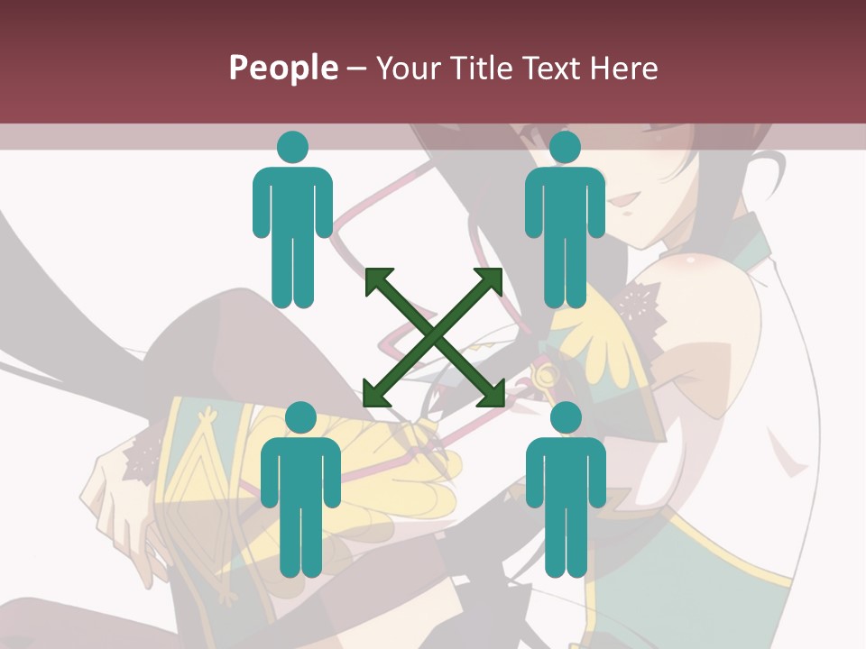 A Woman With Long Black Hair Is Sitting On A Chair PowerPoint Template