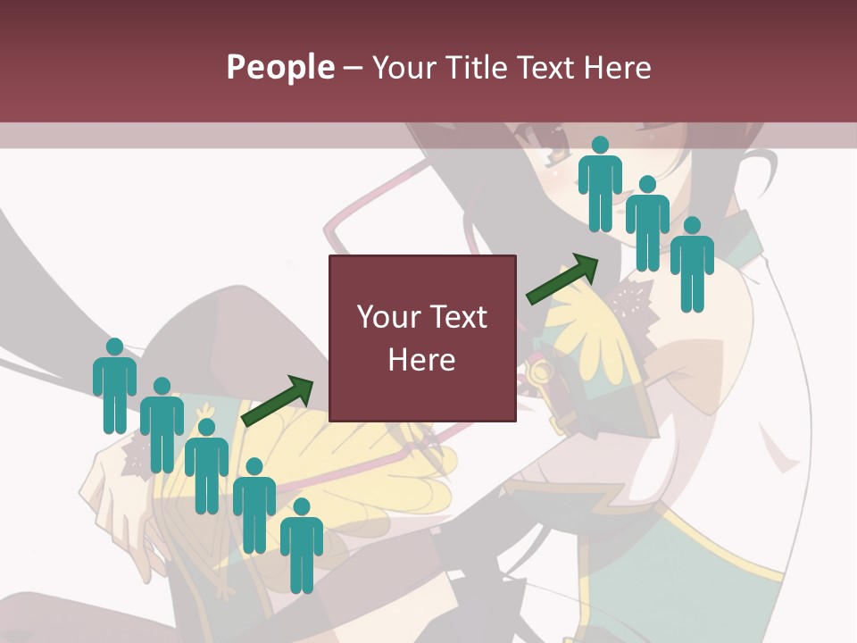 A Woman With Long Black Hair Is Sitting On A Chair PowerPoint Template