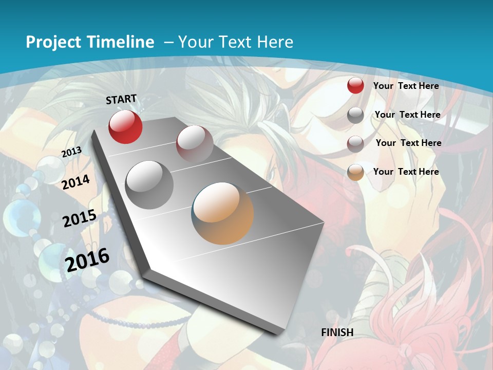 A Couple Of Anime Characters Hugging On A Blue Background PowerPoint Template