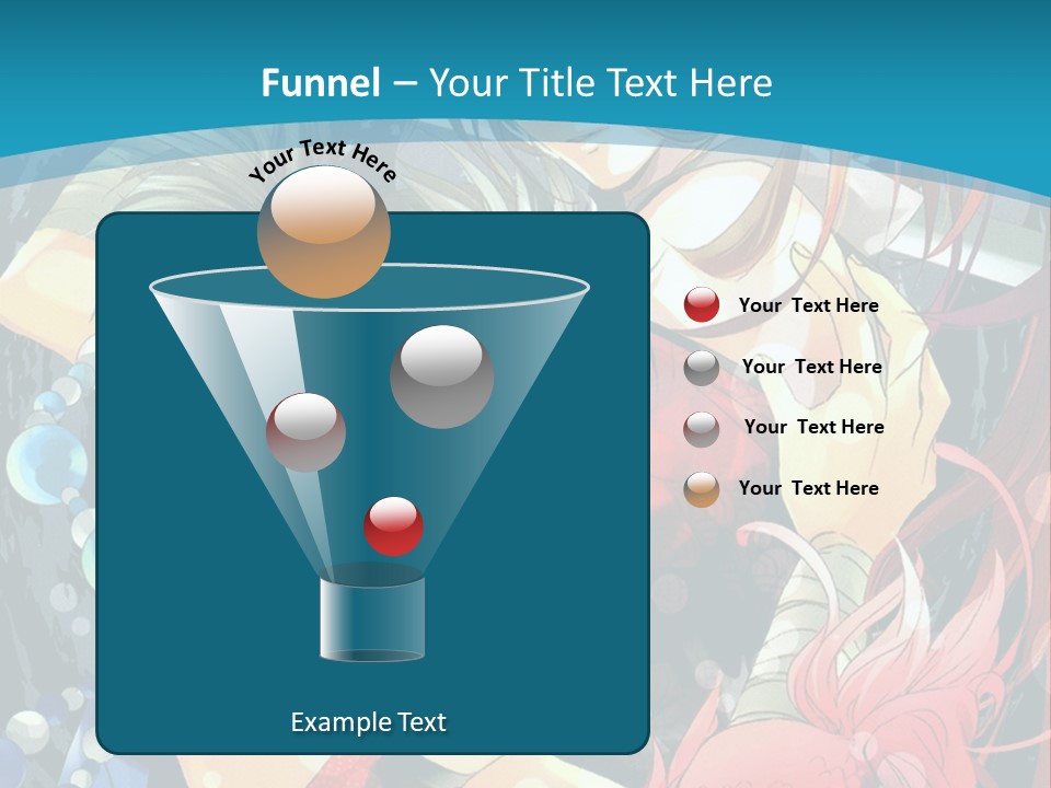 A Couple Of Anime Characters Hugging On A Blue Background PowerPoint Template